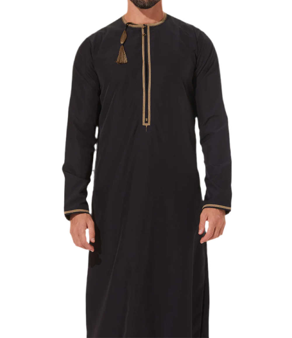 Charcoal Black Omani Thobe