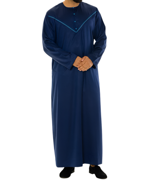 Navy Blue Omani Thobe