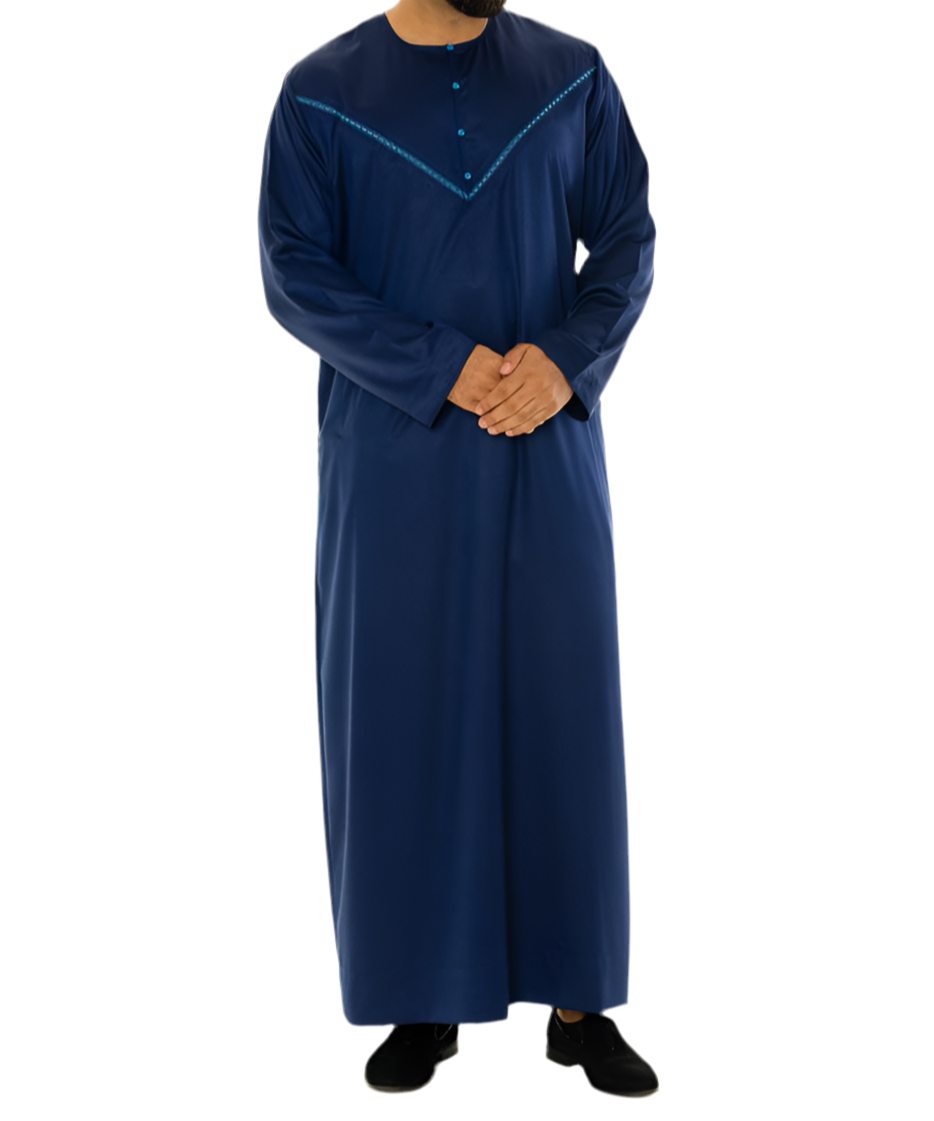 Navy Blue Omani Thobe